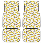 Acoustic Guitar Pattern Print Front and Back Car Floor Mats