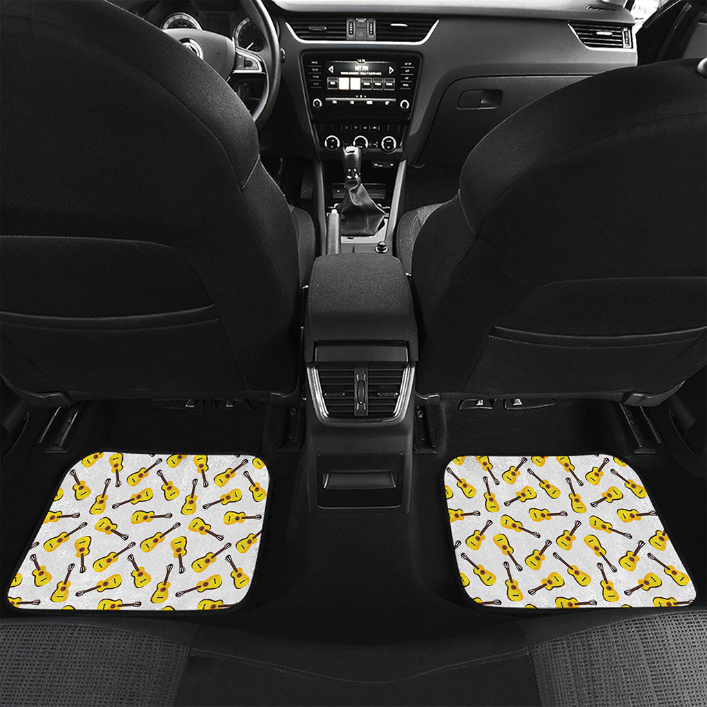 Acoustic Guitar Pattern Print Front and Back Car Floor Mats