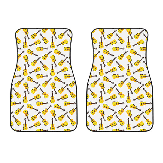 Acoustic Guitar Pattern Print Front Car Floor Mats
