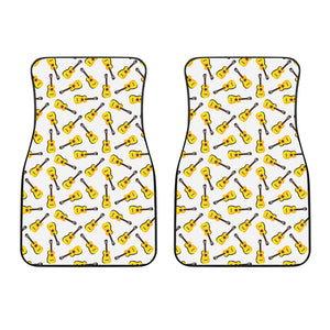 Acoustic Guitar Pattern Print Front Car Floor Mats