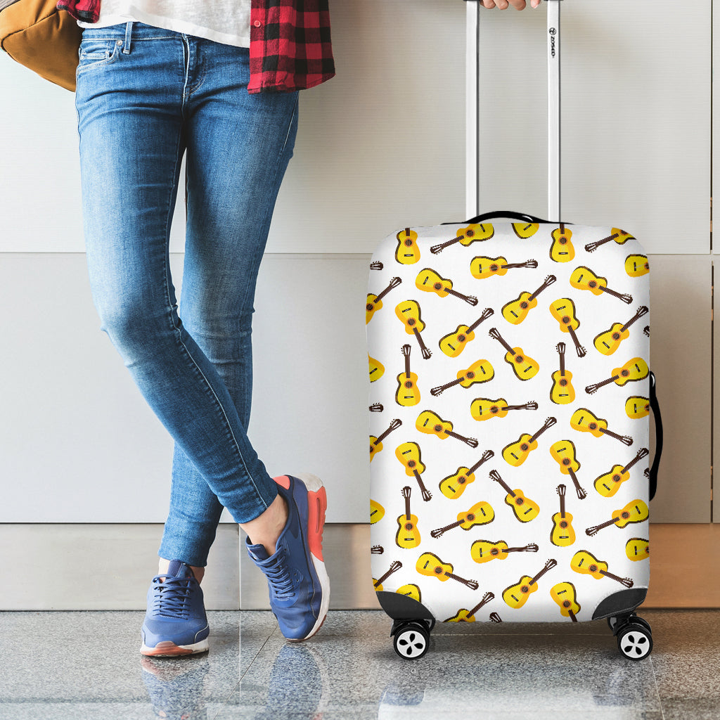 Acoustic Guitar Pattern Print Luggage Cover