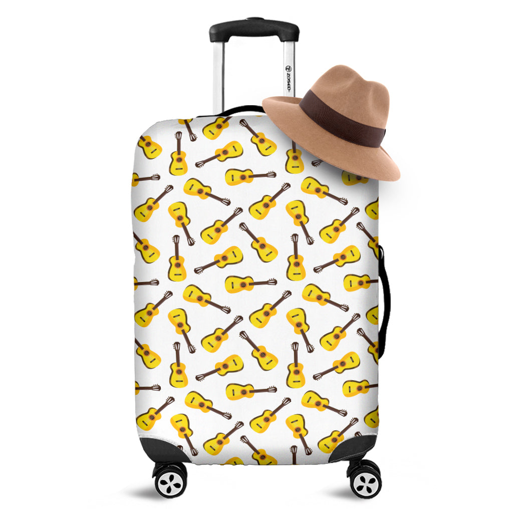 Acoustic Guitar Pattern Print Luggage Cover