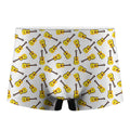 Acoustic Guitar Pattern Print Men's Boxer Briefs