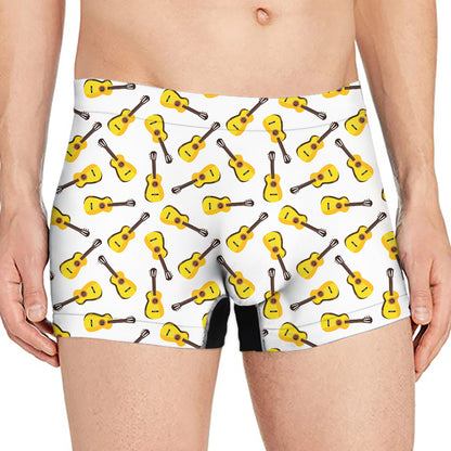 Acoustic Guitar Pattern Print Men's Boxer Briefs