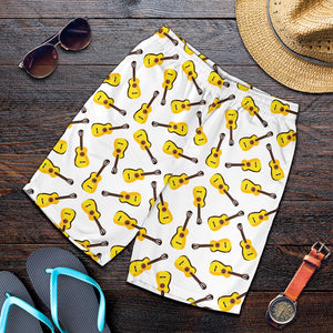 Acoustic Guitar Pattern Print Men's Shorts