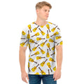 Acoustic Guitar Pattern Print Men's T-Shirt