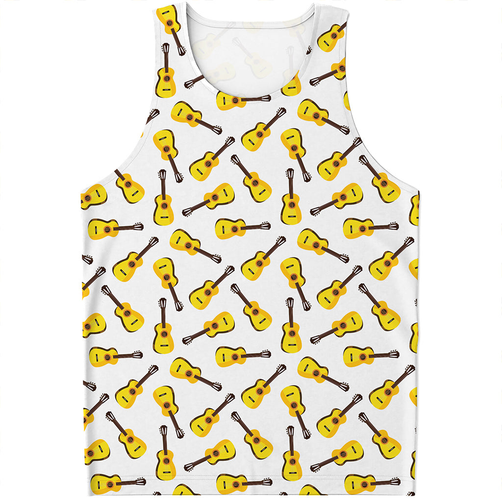 Acoustic Guitar Pattern Print Men's Tank Top