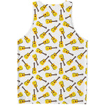 Acoustic Guitar Pattern Print Men's Tank Top