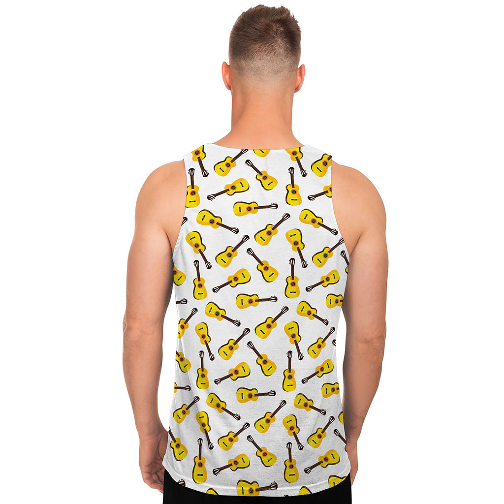 Acoustic Guitar Pattern Print Men's Tank Top