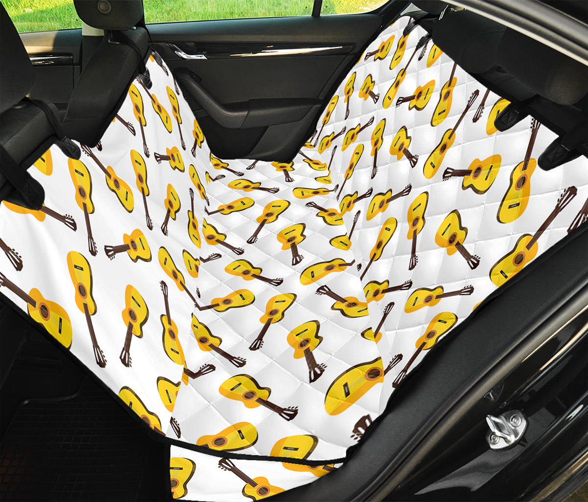 Acoustic Guitar Pattern Print Pet Car Back Seat Cover