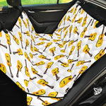 Acoustic Guitar Pattern Print Pet Car Back Seat Cover