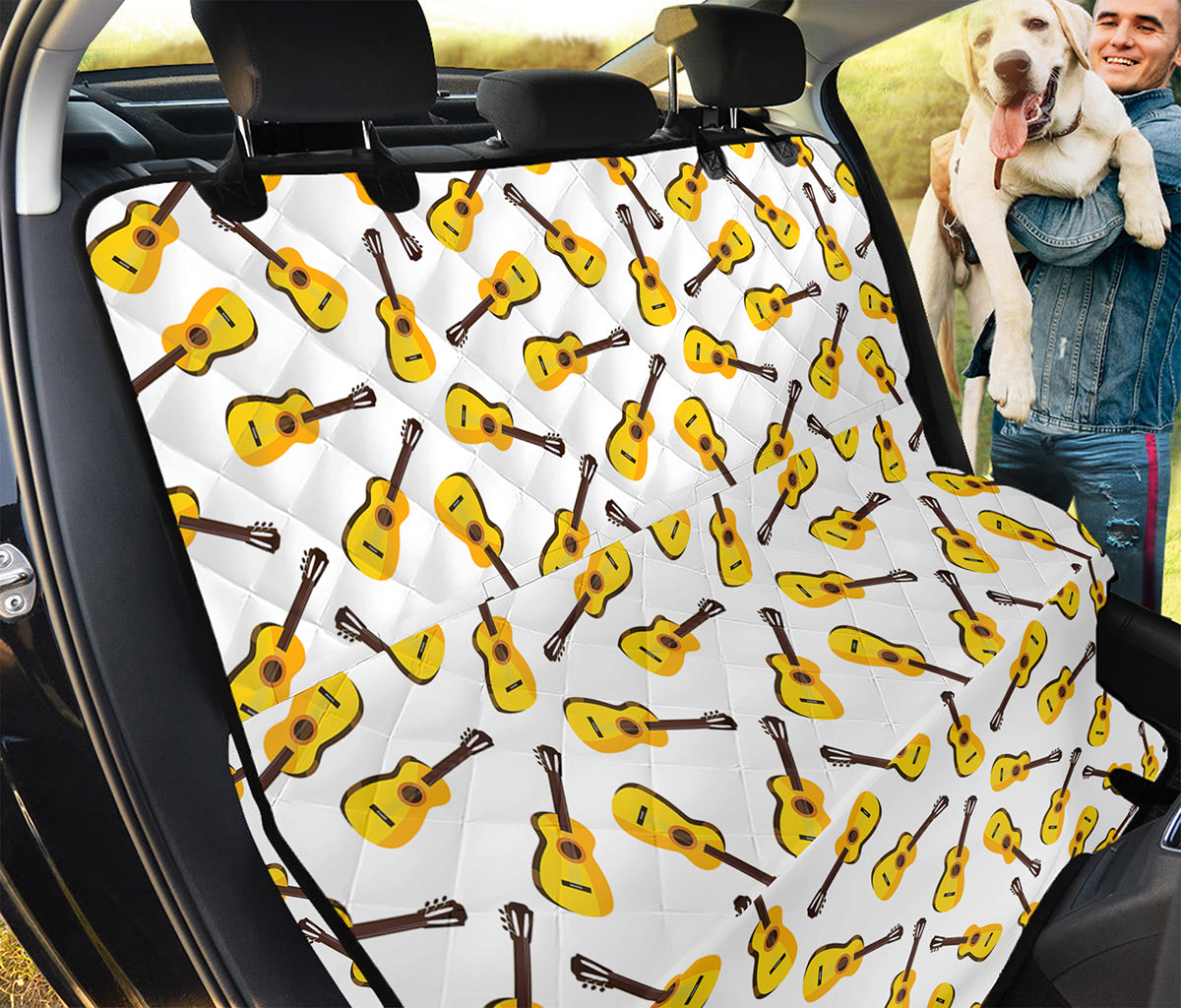 Acoustic Guitar Pattern Print Pet Car Back Seat Cover