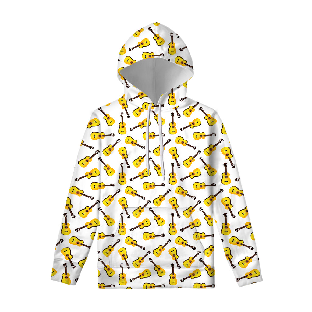 Acoustic Guitar Pattern Print Pullover Hoodie