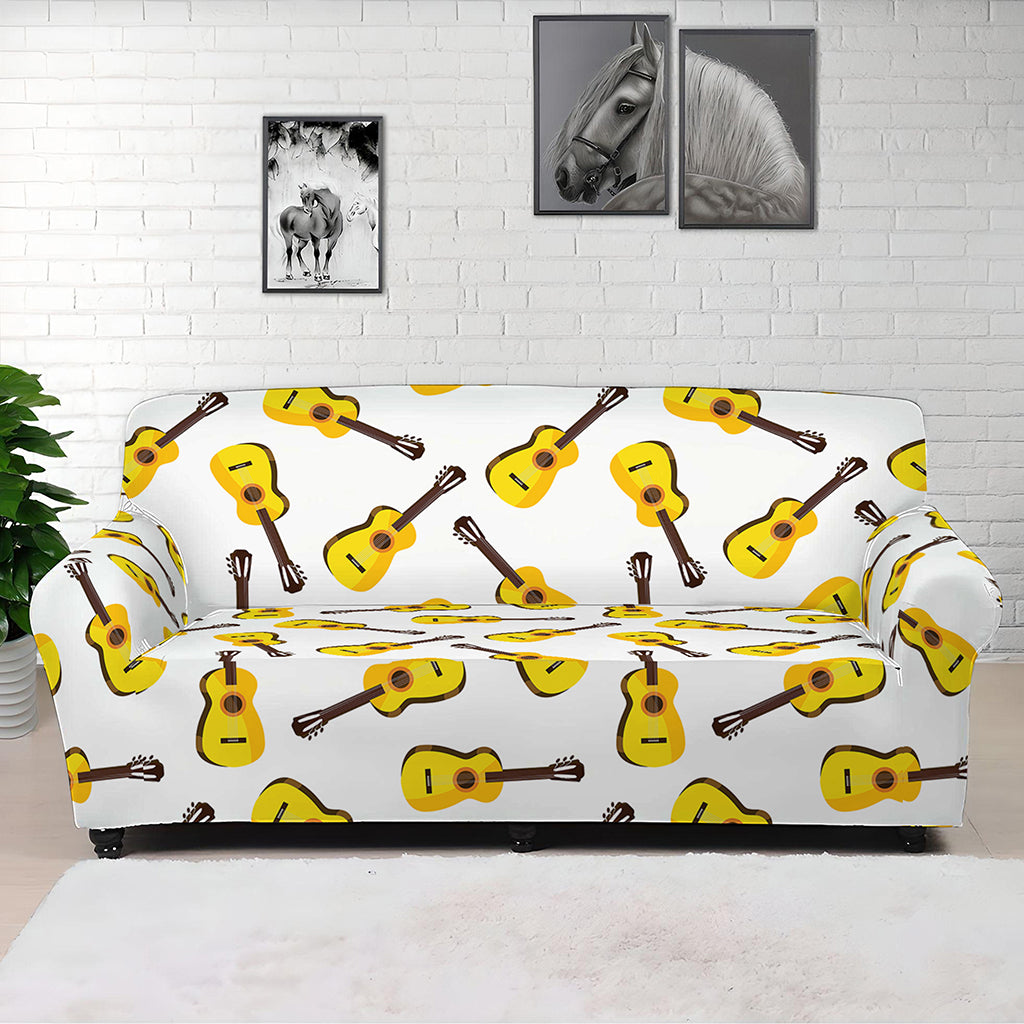 Acoustic Guitar Pattern Print Sofa Cover