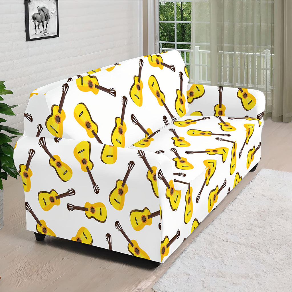 Acoustic Guitar Pattern Print Sofa Cover