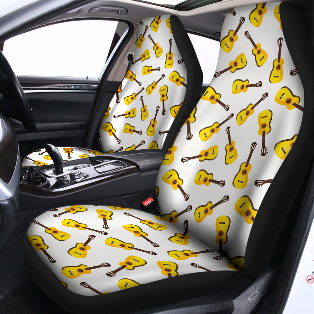 Acoustic Guitar Pattern Print Universal Fit Car Seat Covers