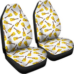 Acoustic Guitar Pattern Print Universal Fit Car Seat Covers