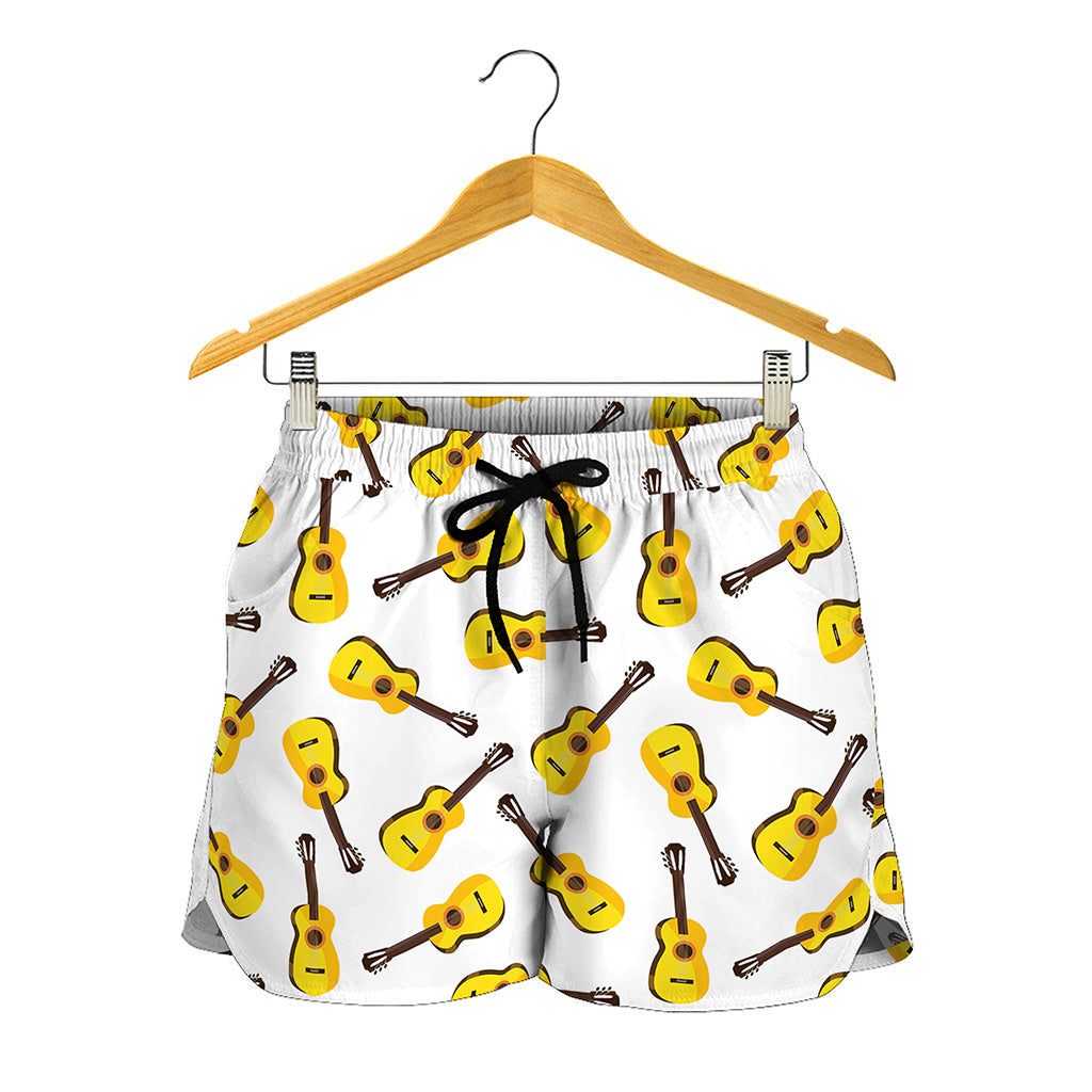 Acoustic Guitar Pattern Print Women's Shorts