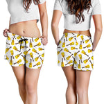 Acoustic Guitar Pattern Print Women's Shorts