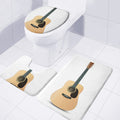 Acoustic Guitar Print 3 Piece Bath Mat Set