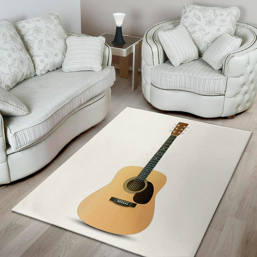 Acoustic Guitar Print Area Rug