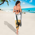 Acoustic Guitar Print Beach Sarong Wrap