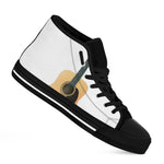 Acoustic Guitar Print Black High Top Shoes