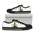 Acoustic Guitar Print Black Low Top Sneakers
