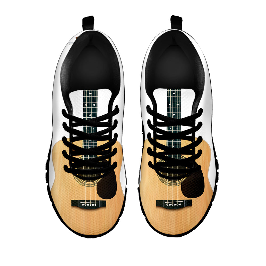 Acoustic Guitar Print Black Sneakers