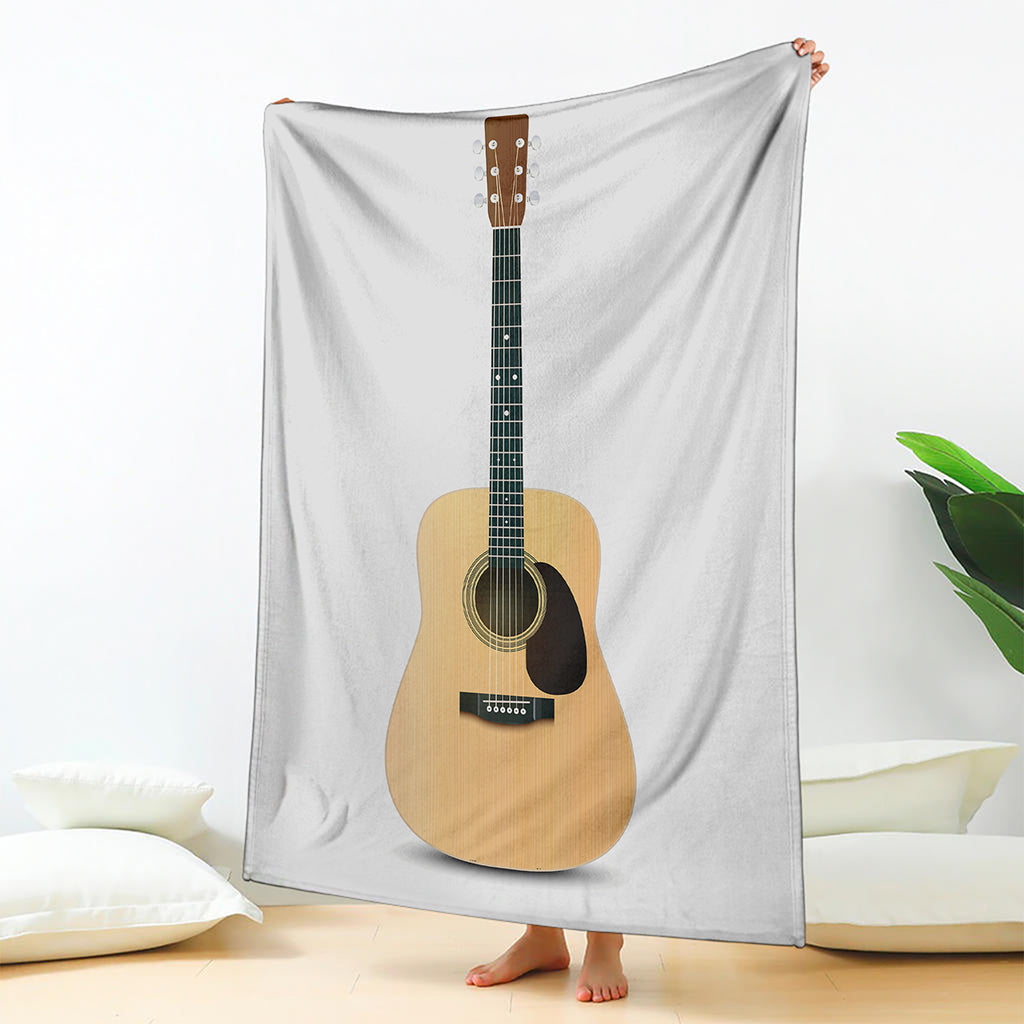 Acoustic Guitar Print Blanket