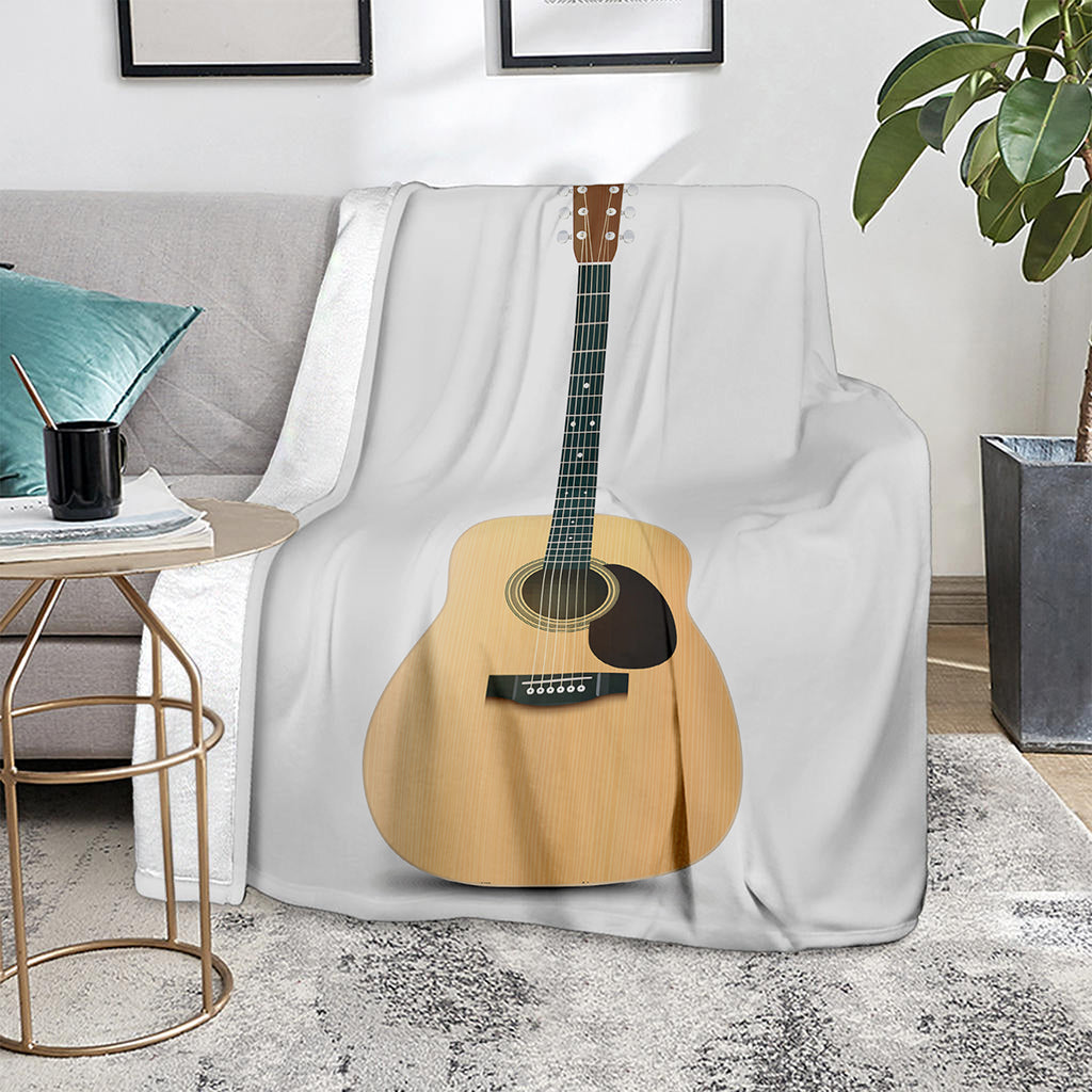 Acoustic Guitar Print Blanket