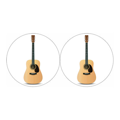 Acoustic Guitar Print Car Coasters