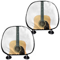 Acoustic Guitar Print Car Headrest Covers