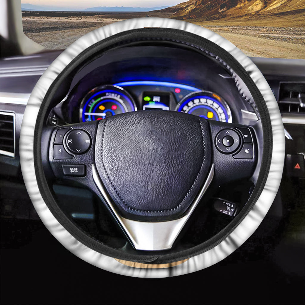 Acoustic Guitar Print Car Steering Wheel Cover
