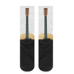 Acoustic Guitar Print Crew Socks