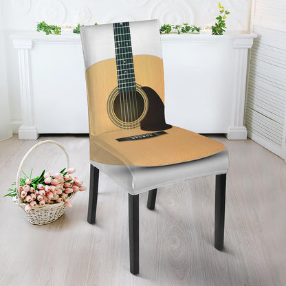 Acoustic Guitar Print Dining Chair Slipcover