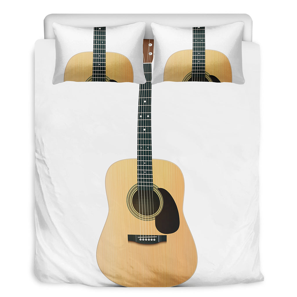 Acoustic Guitar Print Duvet Cover Bedding Set