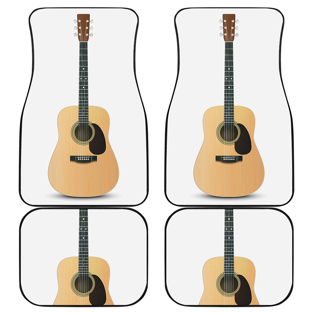 Acoustic Guitar Print Front and Back Car Floor Mats