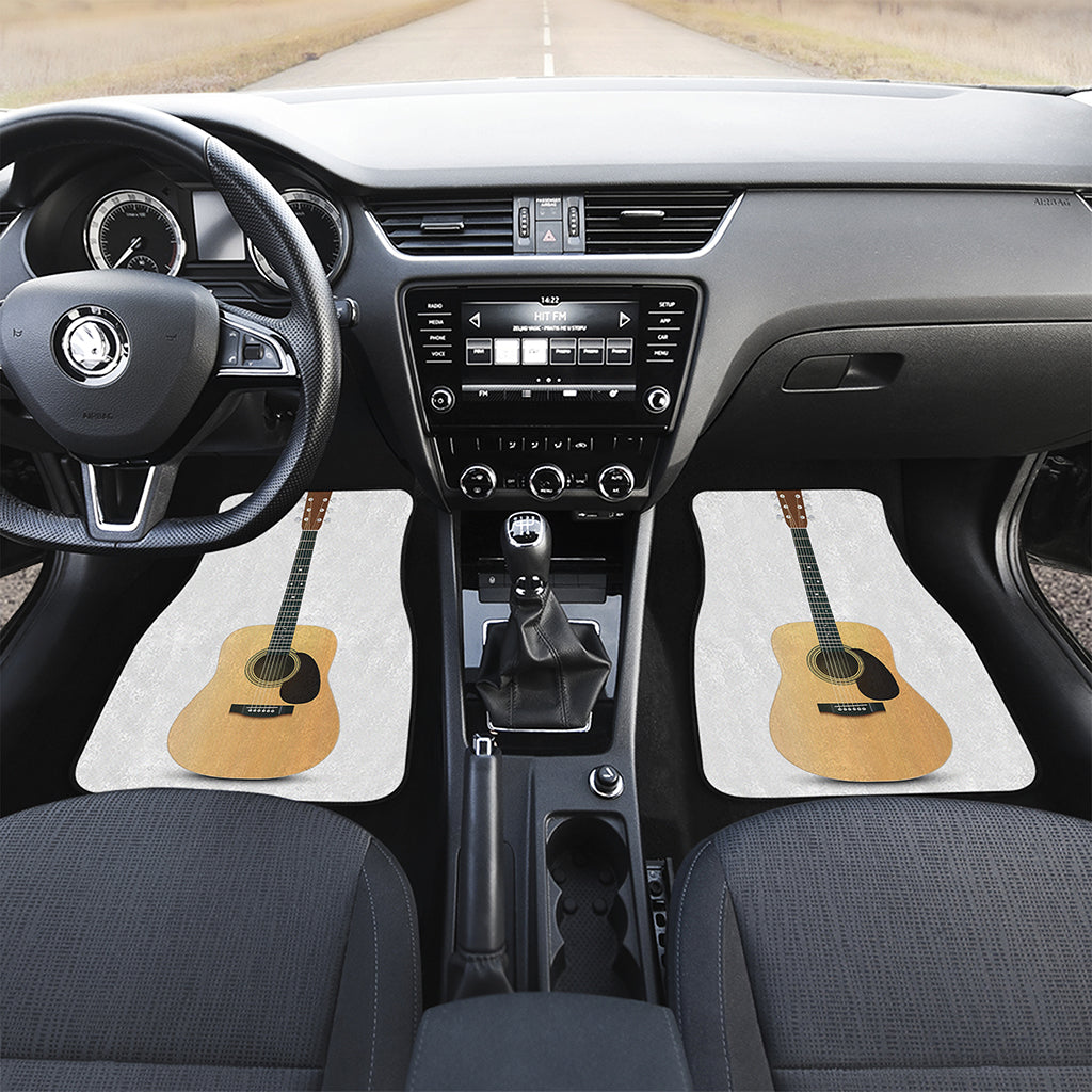 Acoustic Guitar Print Front and Back Car Floor Mats