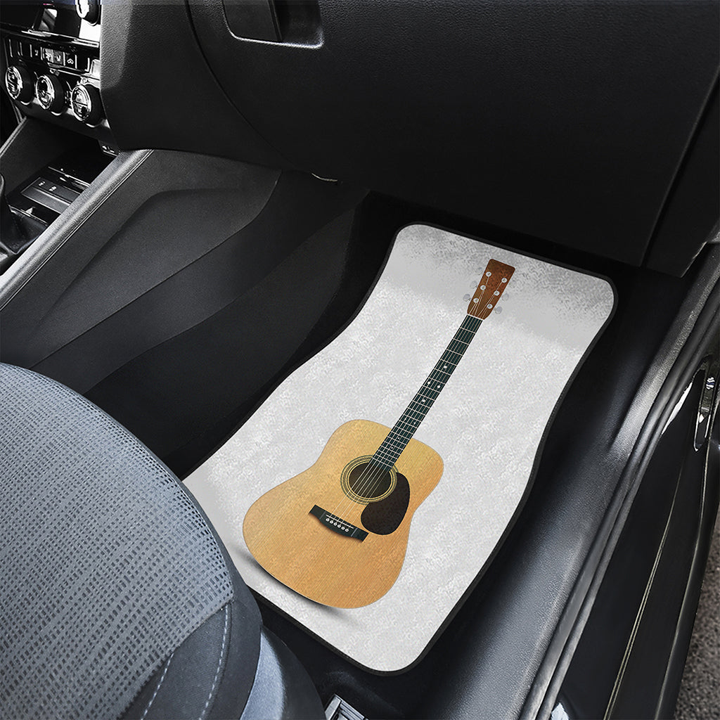 Acoustic Guitar Print Front and Back Car Floor Mats