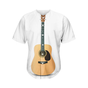 Acoustic Guitar Print Men's Baseball Jersey