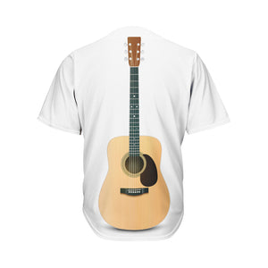 Acoustic Guitar Print Men's Baseball Jersey