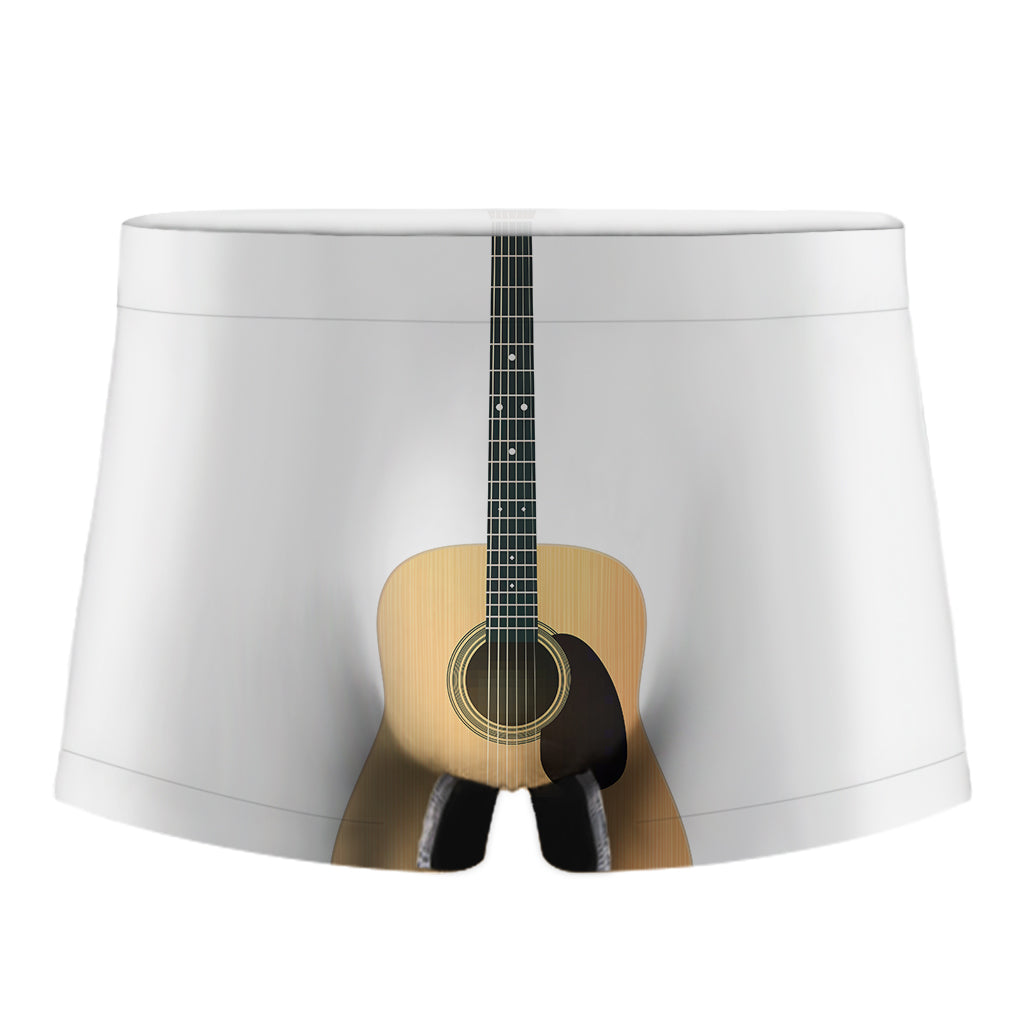 Acoustic Guitar Print Men's Boxer Briefs