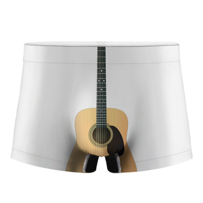 Acoustic Guitar Print Men's Boxer Briefs