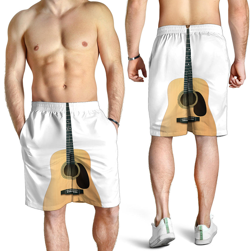 Acoustic Guitar Print Men's Shorts