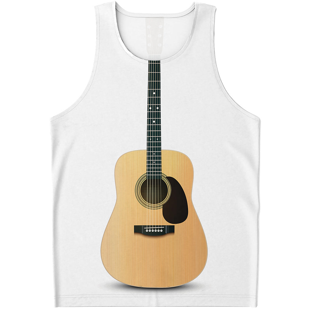 Acoustic Guitar Print Men's Tank Top