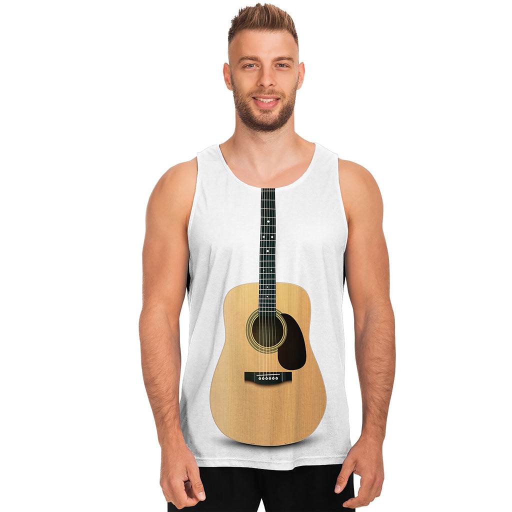 Acoustic Guitar Print Men's Tank Top