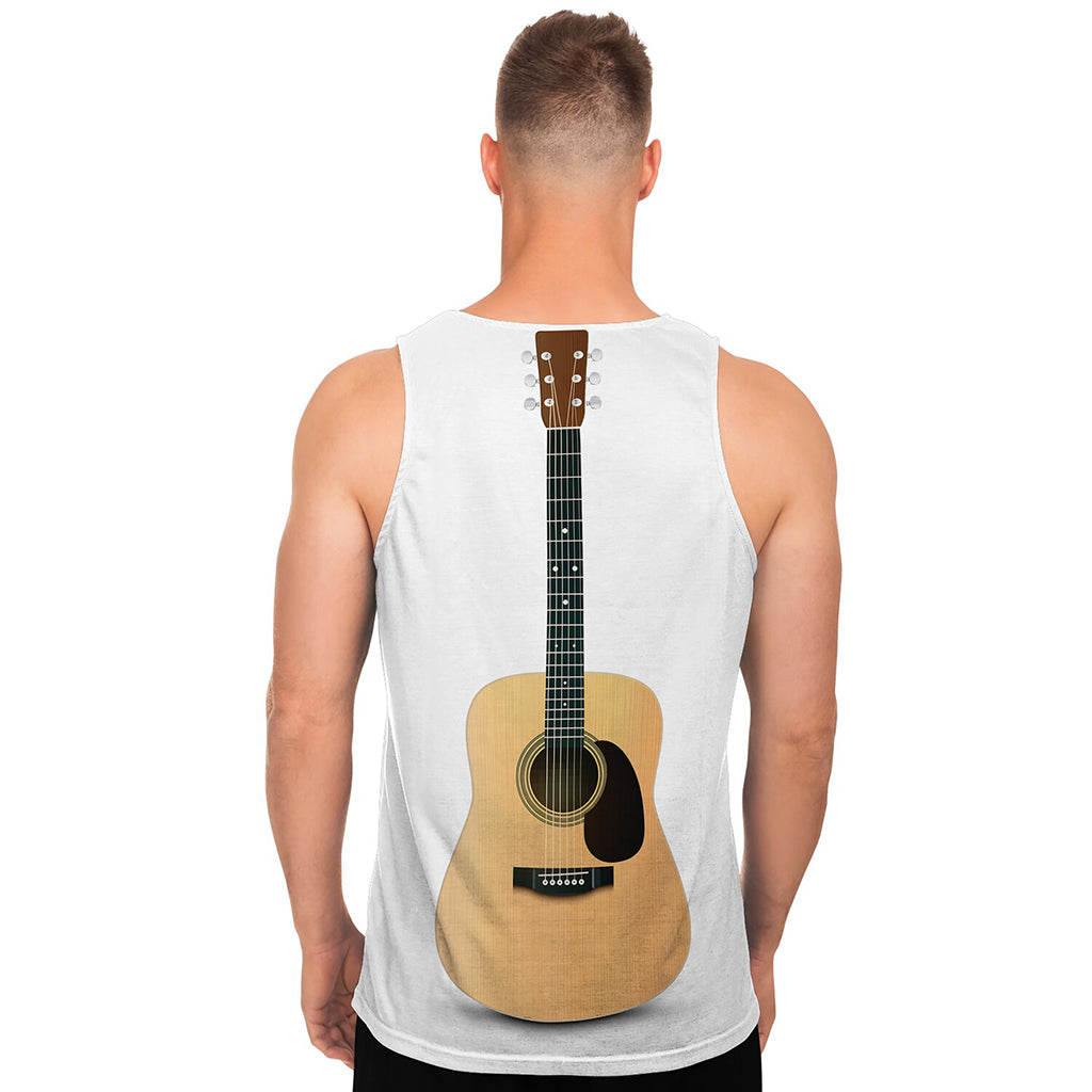 Acoustic Guitar Print Men's Tank Top