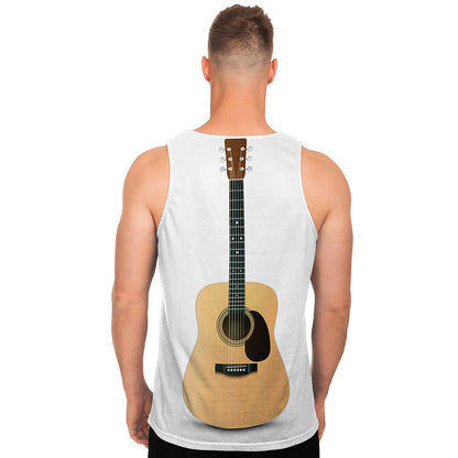 Acoustic Guitar Print Men's Tank Top