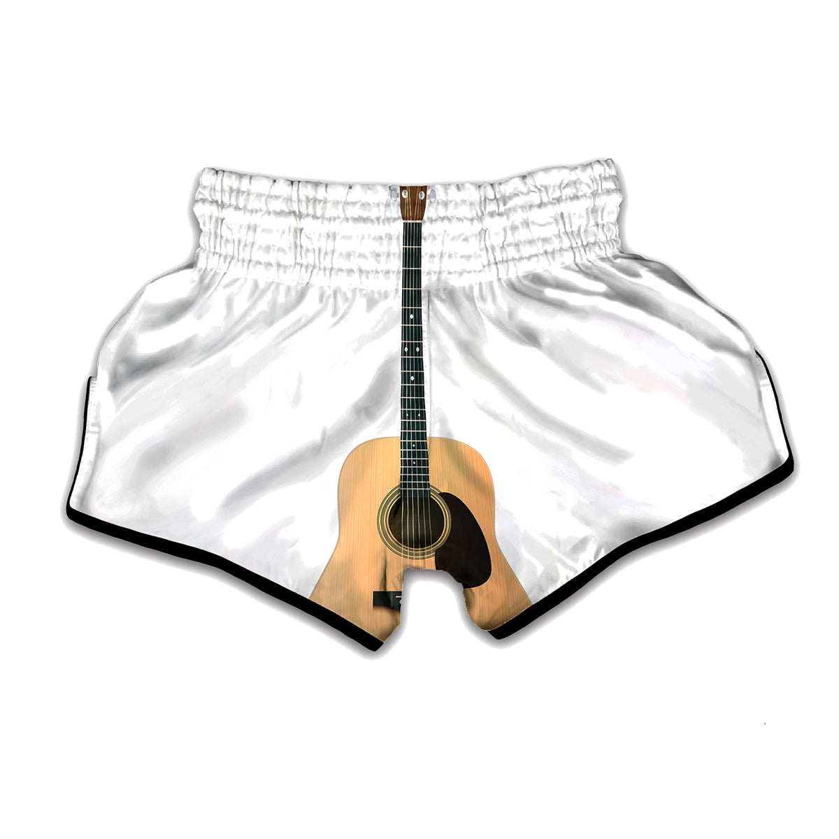 Acoustic Guitar Print Muay Thai Boxing Shorts